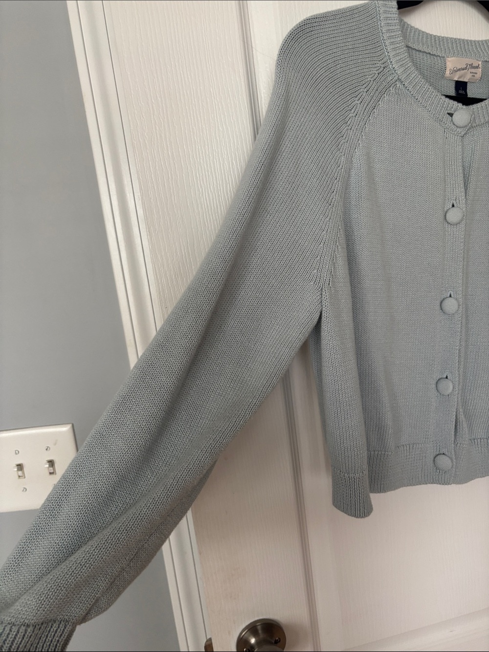 Universal Thread Pale Blue Button-Front Cropped Cardigan - Picture 3 of 5